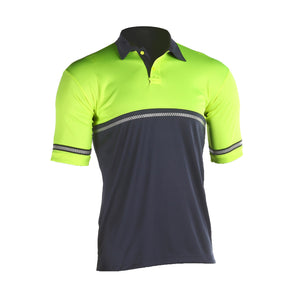 Mocean Tech 2-Tone Reflective Short Sleeve Polo Shirt (0402)