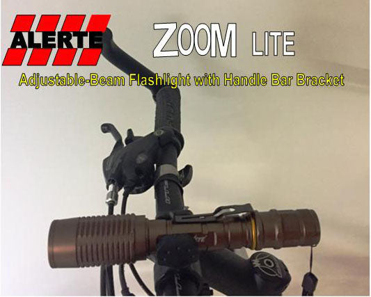 Alerte Zoom Flashlight with Bicycle Handlebar Mount